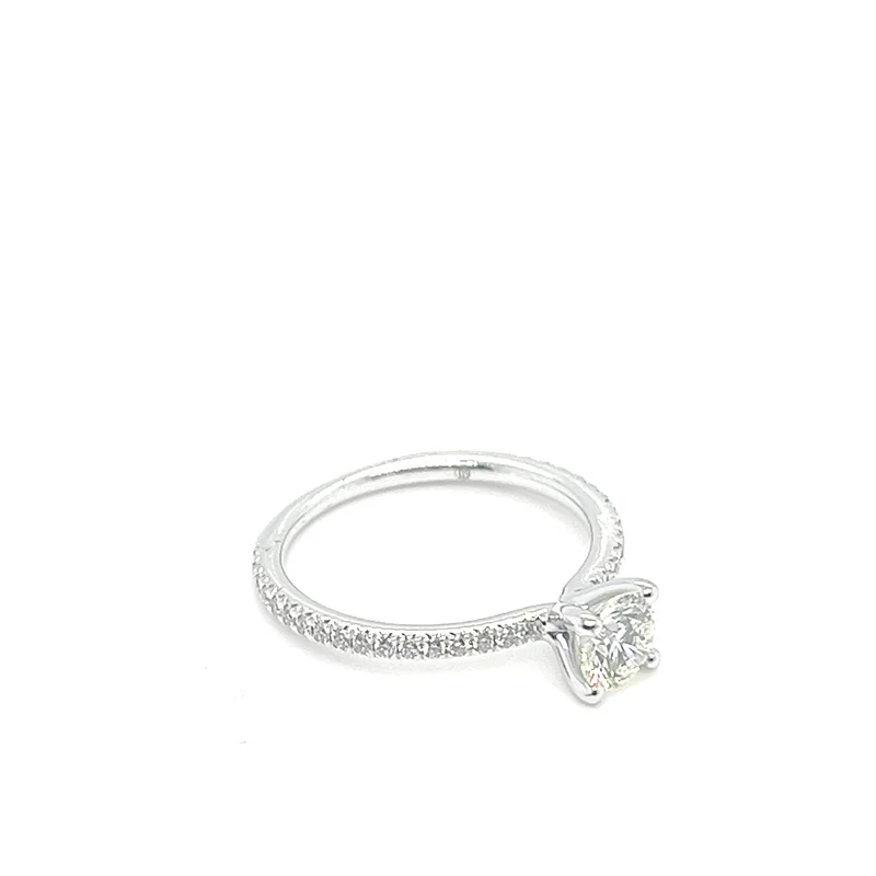 0.60 CT BR I VS1 NCT/14KWG BR .20CTW DIA BR SHAPED PRONG SET ENG. RING