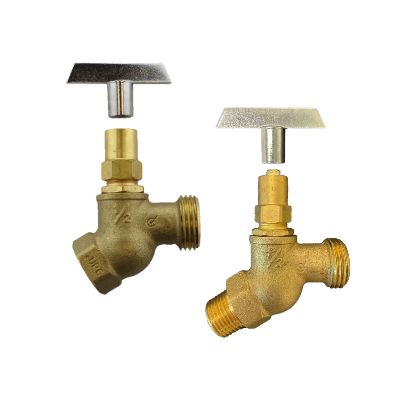 1/2 FIP or MIP x 3/4 MHT Hose Bibb No Kink Lead-Free Loose Key Brass