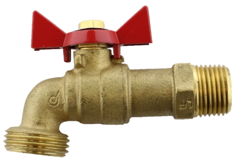 1/2" Hose Bibb 90 Butterfly Handle Lead-Free Brass