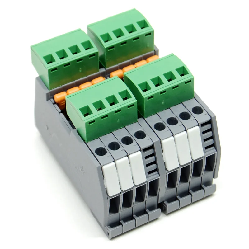 12A terminal block bus, DIN rail mount