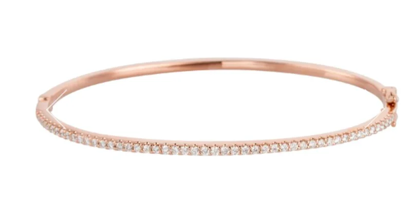 14KRG 0.62CTW DIAMOND BANGLE BRACELET