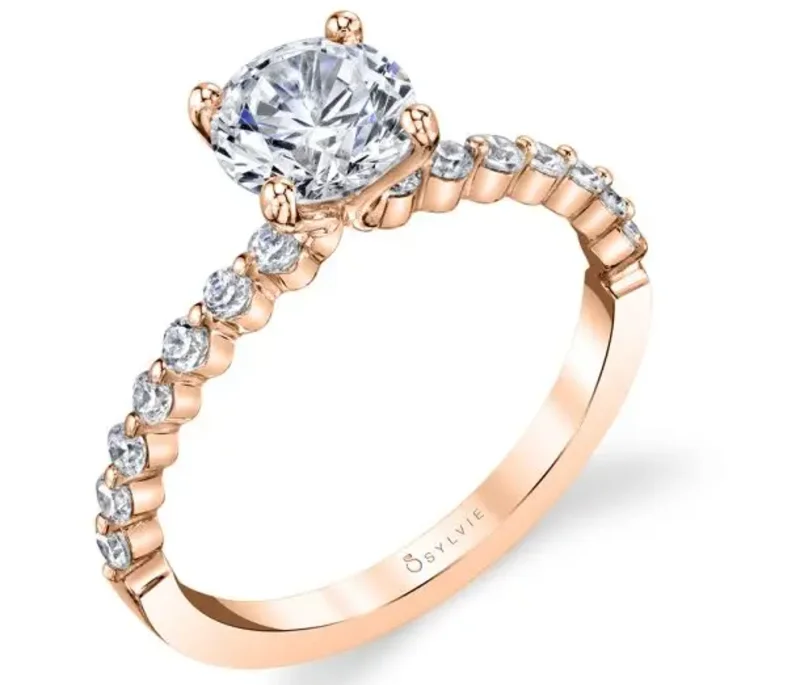 14KRG BR 0.29CTW DIA DELICATE DIA ENG RING.VEN STYLES1P14-029A4R10R