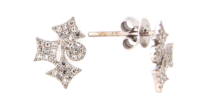 14KWG 0.19CTW BR DIA STAR CLIMB EARRINGS