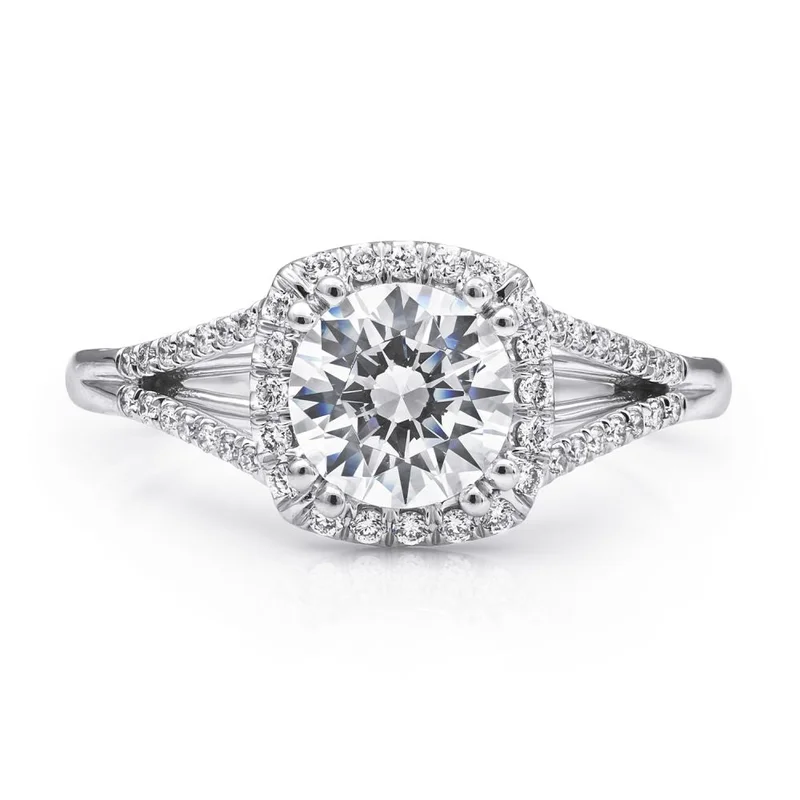 14KWG 0.21CTW BR DIA PR HALO AND SPLIT SHANK ENG RING