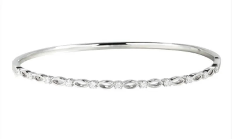 14KWG 0.28CTW BR DIA BANGLE BRACELET