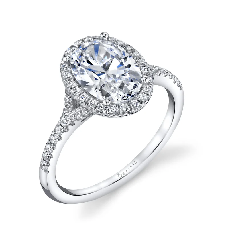 14KWG 0.28CTW BR DIA PS HALO SPLIT SHANK ENG RINGMADE FOR 1.50CT PS CENTER