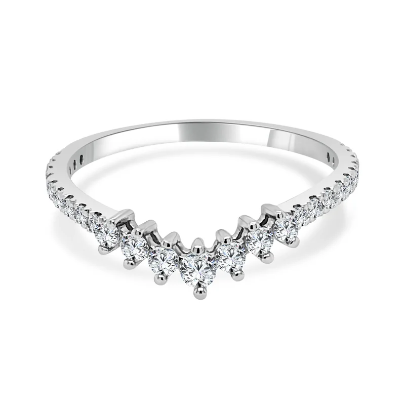 14KWG  0.33CTW BR DIA WRAP CONTOUR BAND SIZE-6
