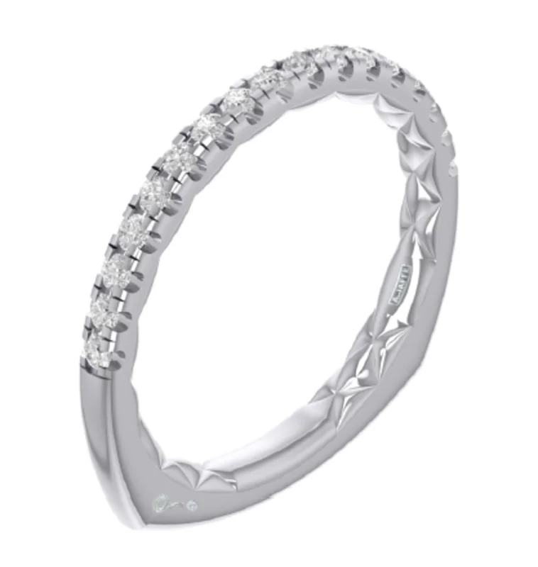 14KWG 0.38CTW BR DIA PRONG SET EURO SHANK WEDDING BAND