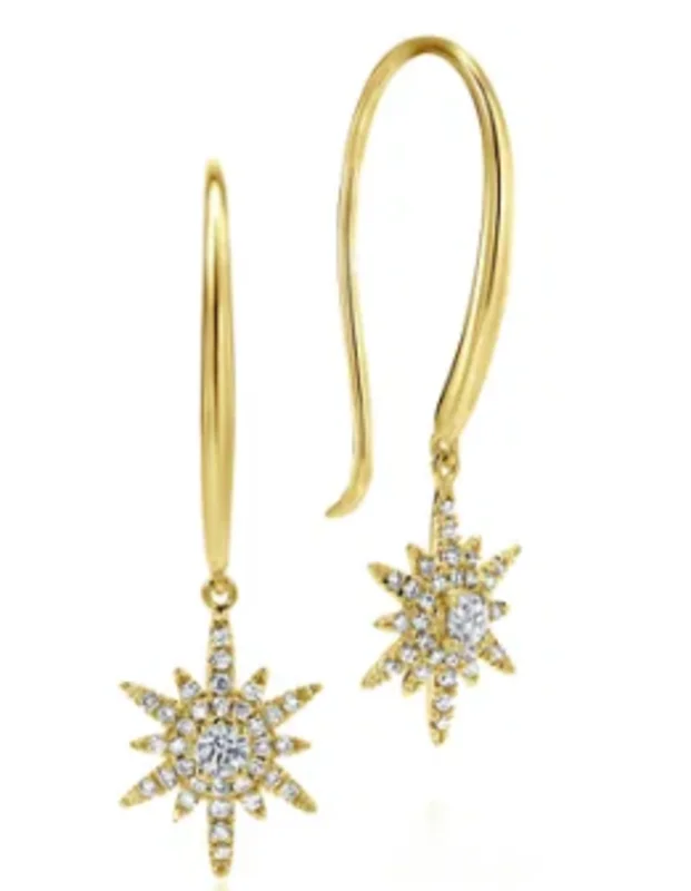 14KWG 0.44CTW BR DIA STAR DROP EARRINGS    SERIAL# S499923