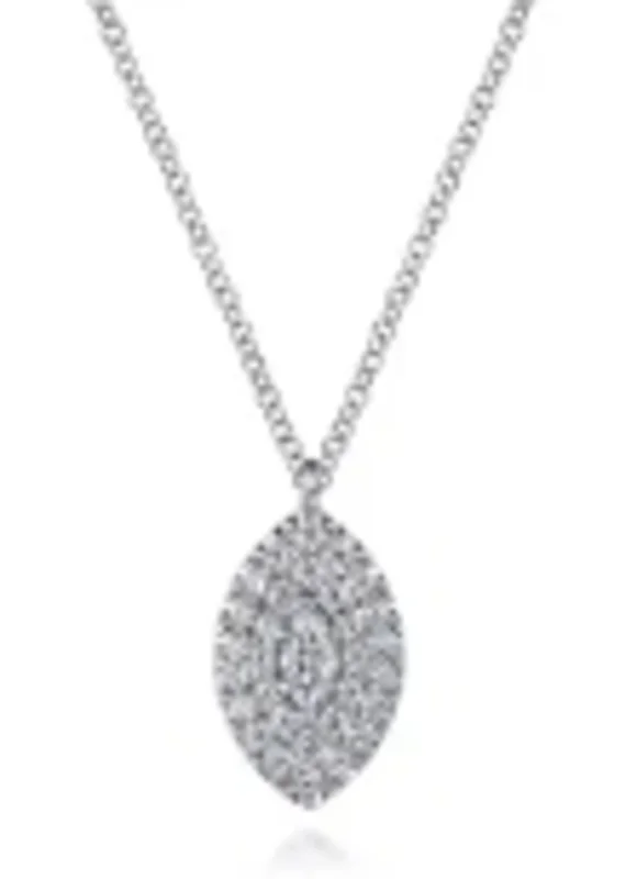 14KWG 0.46CTW BR AND MQ DBL HALO PENDANT NECKLACE      SERIAL#S1623958