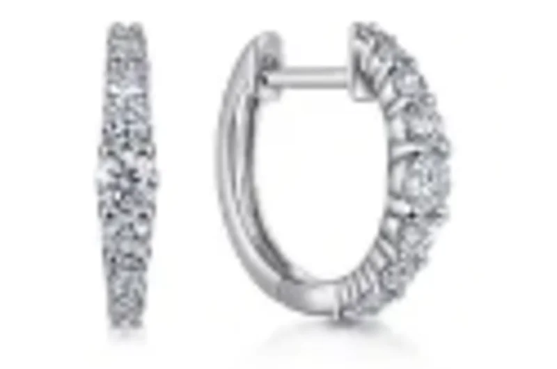14KWG 0.48CTW BR DIA GRADUATING HOOP EARRINGS SERIAL#S1972537 C-Y