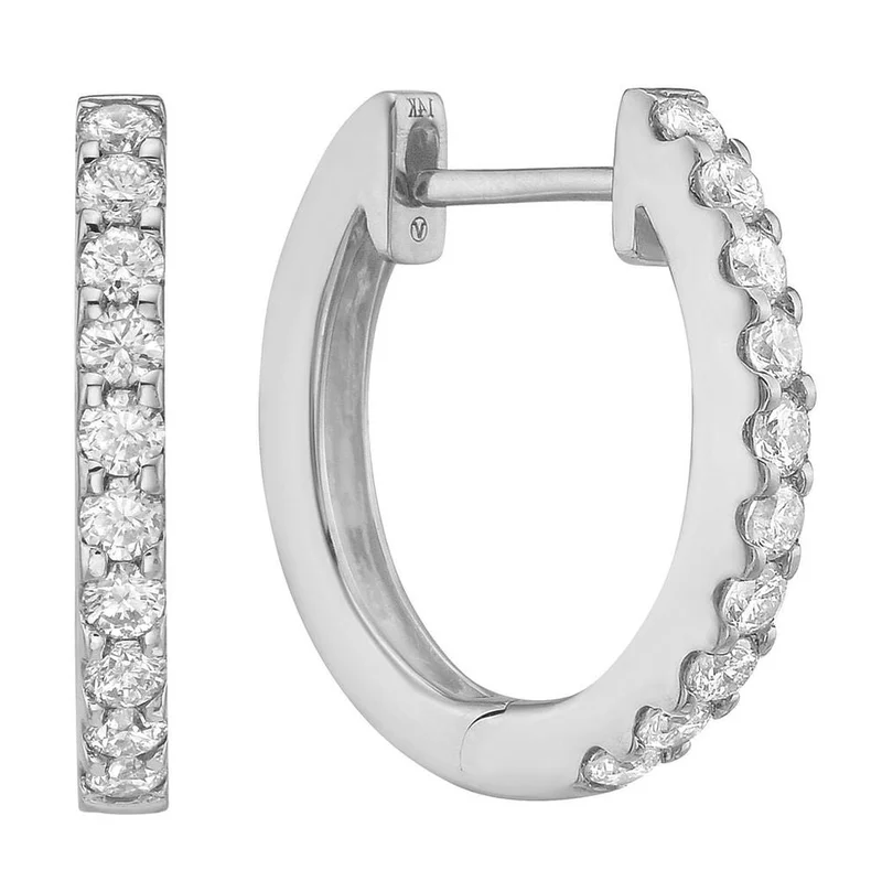 14KWG 0.51CTW BR DIA HOOP EARRINGS