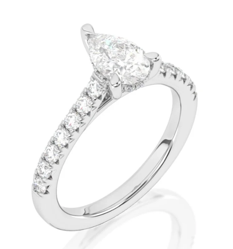 14KWG 0.51CTW BR DIA PS UNDER HALO AND CATHEDRAL DIA SHANK ENG RING