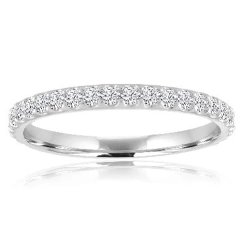 14KWG 0.75CTW BR DIA PAVE ANNIVERSARY BAND SIZE 6 22 DIAMONDS