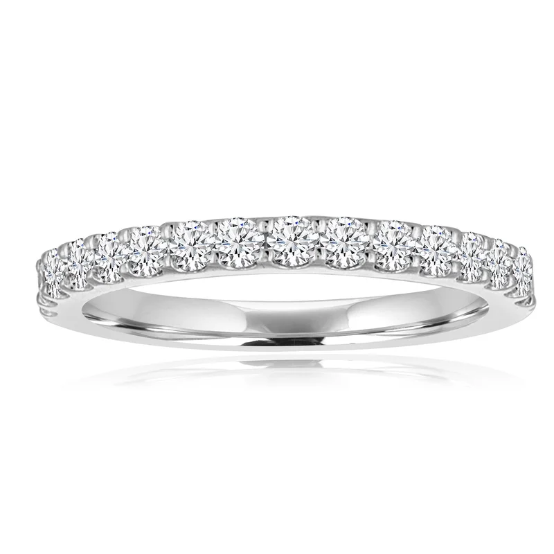 14KWG 0.75CTW BR DIA PRONG SET WEDDING BAND SIZE 6