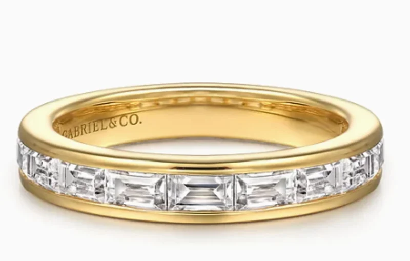 14KWG 0.80CTW BAGUETTE DIA CHANNEL SET WEDDING BAND SERIAL#S1982711 C-Y