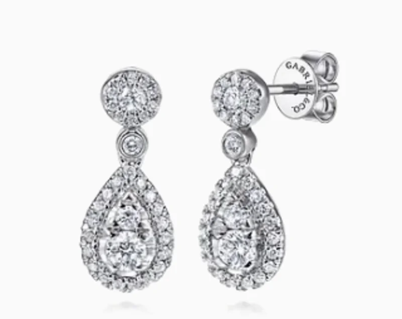 14KWG 0.80CTW BR DIA PS DROP EARRINGS  SERIAL#S1946570 C-Y