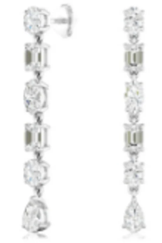 14KWG 2.00CTW LAB DIA MIX DANGLE EARRINGS