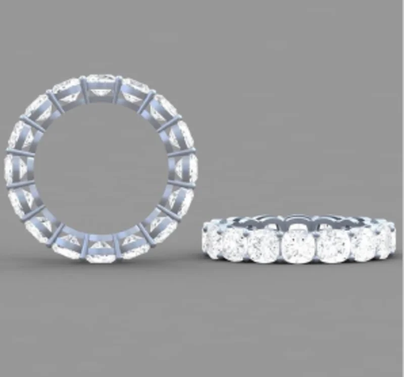 14KWG 7.05CTW CUS LAB DIA ETERNITY BAND