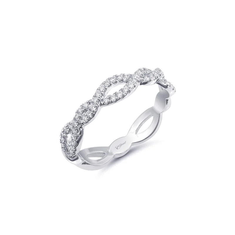 14KWG BR 0.025CTW DIA OPEN TWIST BAND.