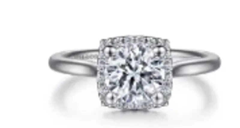 14KWG BR 0.12 DIA CU HALO PLAIN SHANK ENG RING. S#1074615 HEAD SIZE 6.5 BR