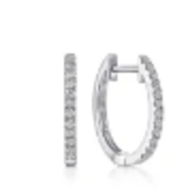 14KWG BR 0.18CTW DIA PRONG SET HALF-WAY HOOPS     SERIAL#S1623938
