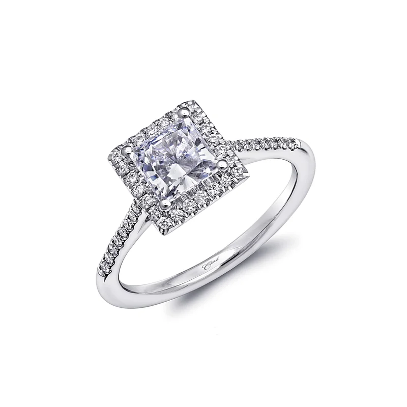 14KWG BR 0.19CTW DIA PR HALO & BAND ENG RING.5.5MM CENTER
