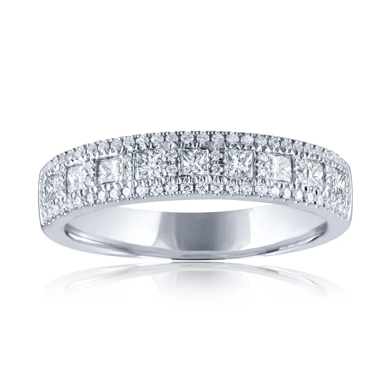 14KWG BR 0.20CTW&PR 0.33CTW DIA FASHION BAND.