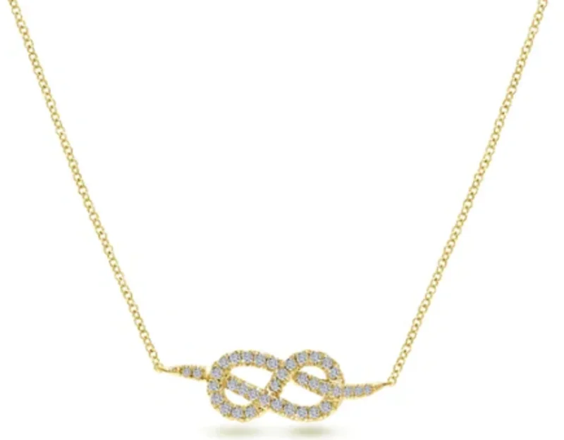 14KYG 0.34CTW BR DIA INFINITY KNOT NECKLACE    SERIAL#S1623950