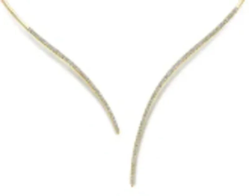 14KYG 0.99CTW ASSYMETRICAL DIA PAVE NECKLACE W/KITE DROP    SERIAL# S1489216
