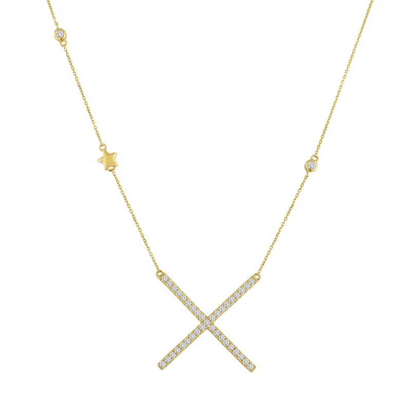 14KYG BR 0.50CTW DIA X PENDANT  **NO REORDER**