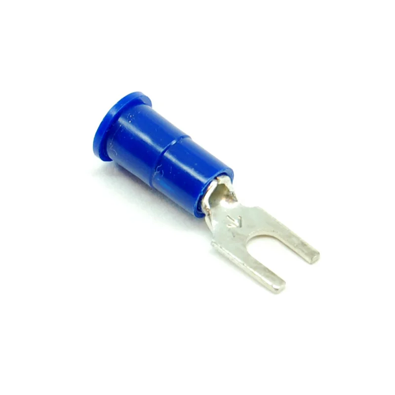 16-14 gauge #6 narrow spade terminal, blue (25 pack)