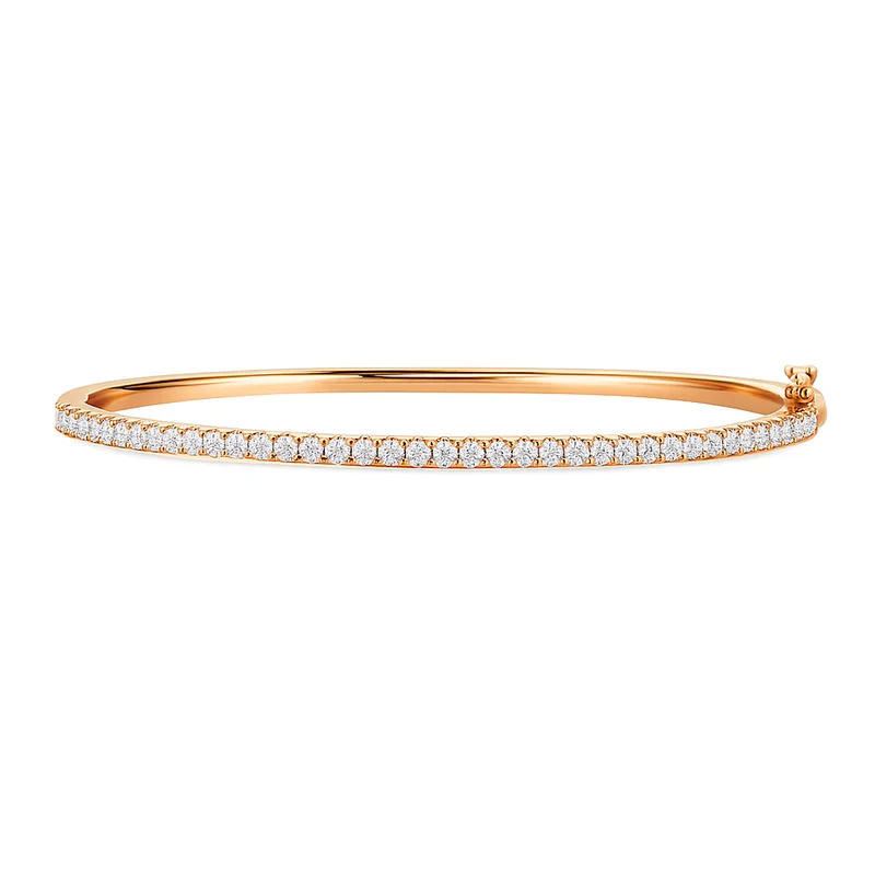 18KRG 0.85CTW BR DIA BANGLE BRACELET