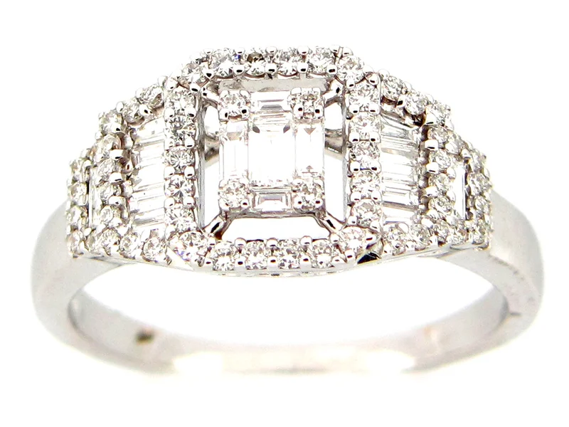 18KWG 0.55CTW BR AND BAG FASHION RING