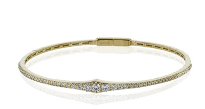 18KWG 0.83CTW BR DIA BANGLE BRACELET WITH SLIGHTLY BIGGER DIA IN CENTER  SN: 716778