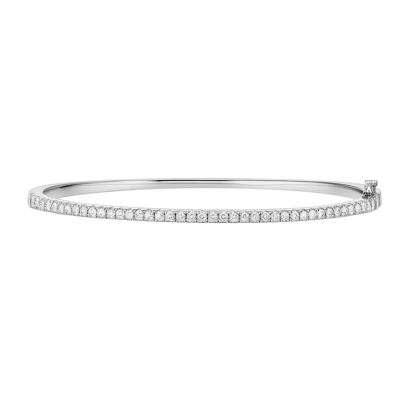 18KWG 0.85CTW BR DIA BANGLE BRACELET