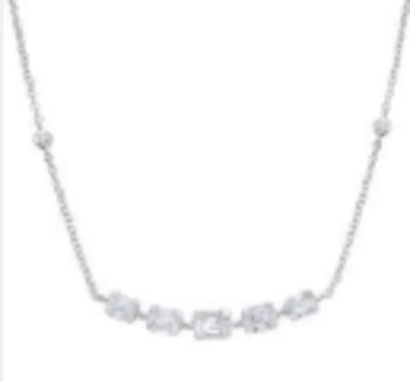 18KWG 1.05CTW BAG AND BR DIA FASHION NECKLACE