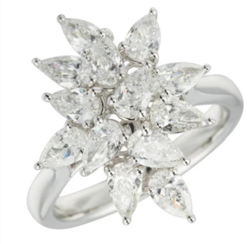 18KWG 1.41CTW PS FLOWER FASHION BAND