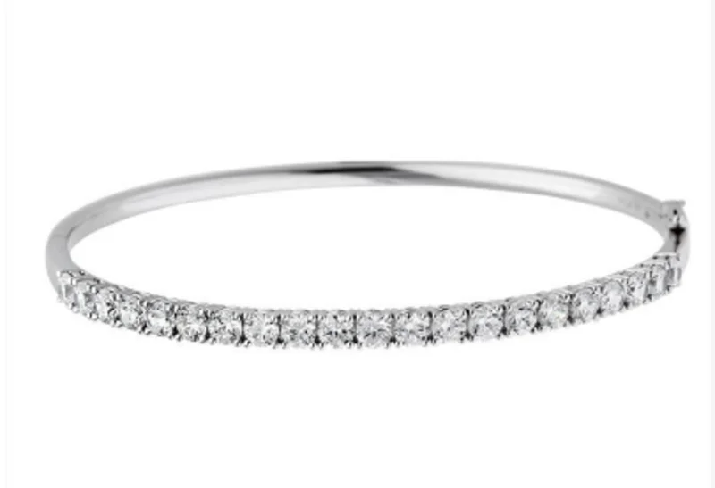 18KWG 2.99CTW BR DIA BANGLE BRACELET