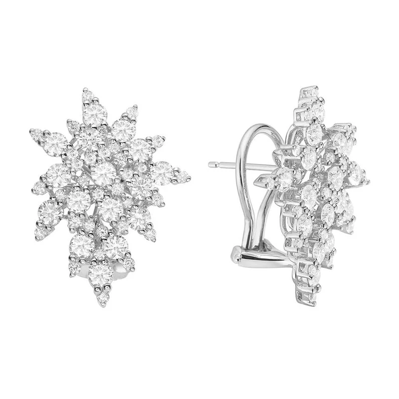 18KWG 3.20CTW BR DIA FASHION EARRINGS