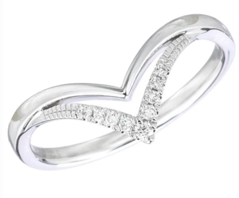 18KYG 0.07CTW BR DIA DBL TIARA CURVE BAND