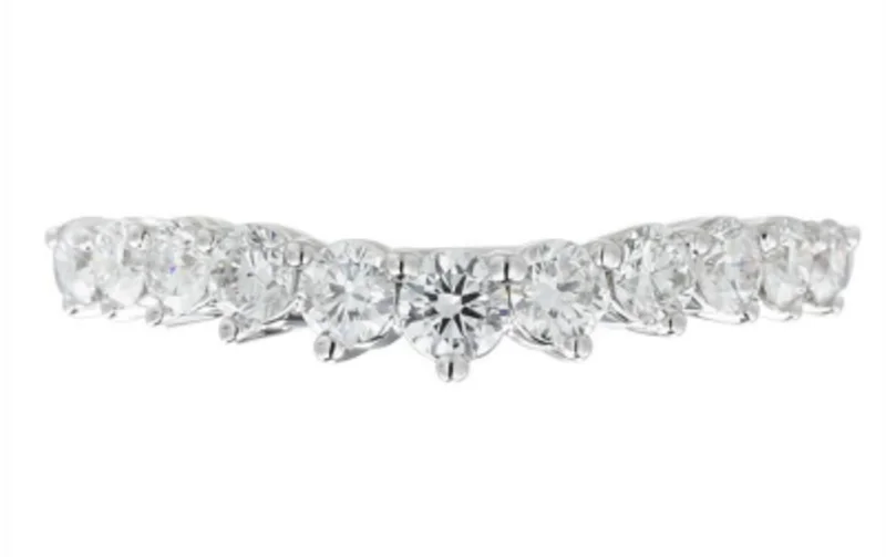 18KYG 0.56CTW BR DIA CURVE BAND