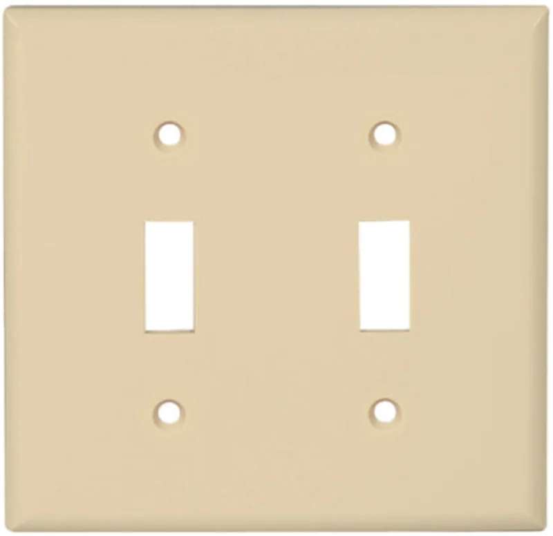 2 GANG SWITCH PLATE IVORY