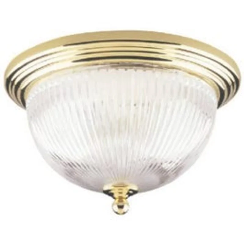 2-Light Brass Ceiling Fixture