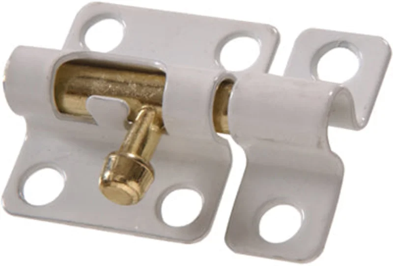 2 WHITE BARREL BOLT
