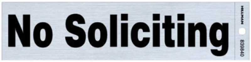 2 X 8 BLACK AND NICKELNO SOLICITING