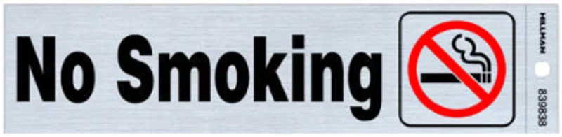 2 X 8 BLACK AND RED NOSMOKING SGN