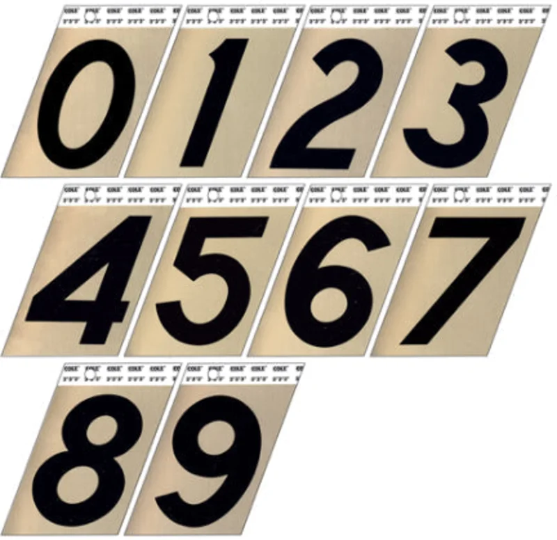 3 GOLD ALUMINUM NUMBER 8