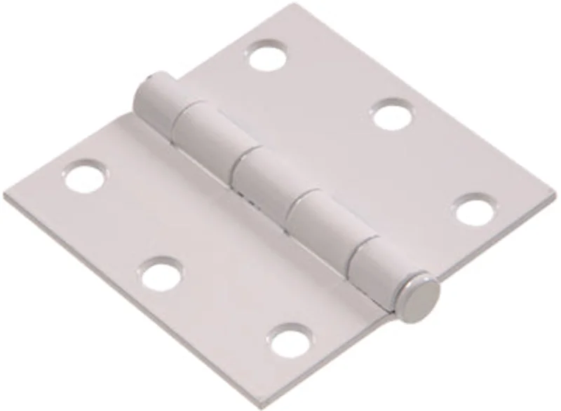 3 WHITE SQ HINGE