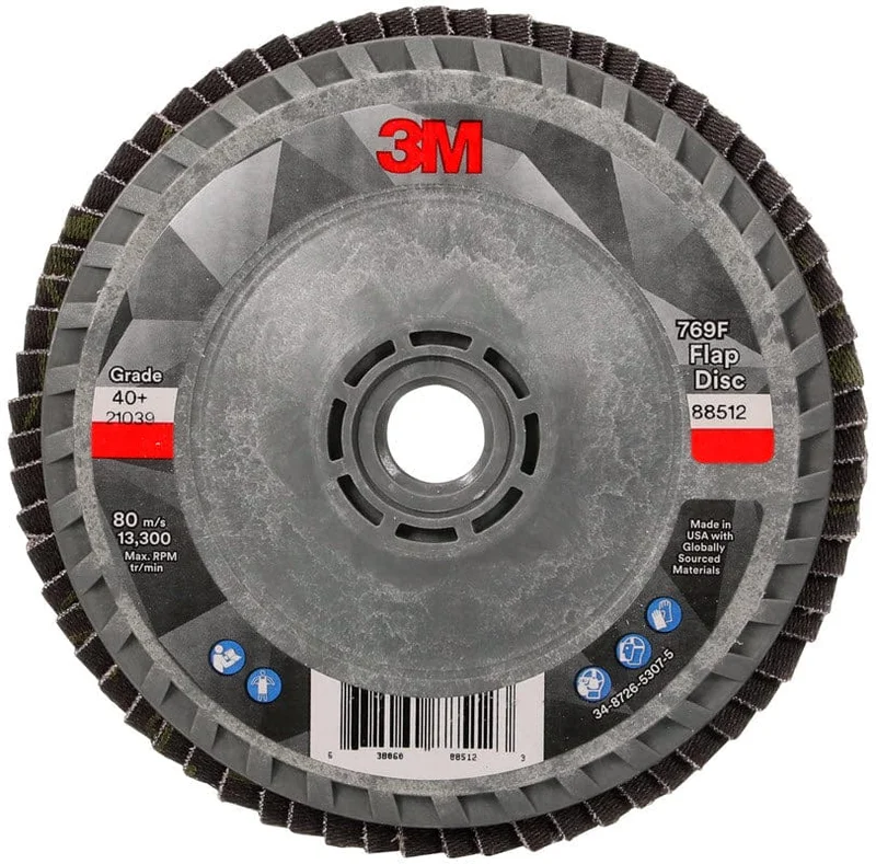 3M 769F Flap Disc 4 1/2" X 5/8-11 Type 27 Grade 40+ 88512